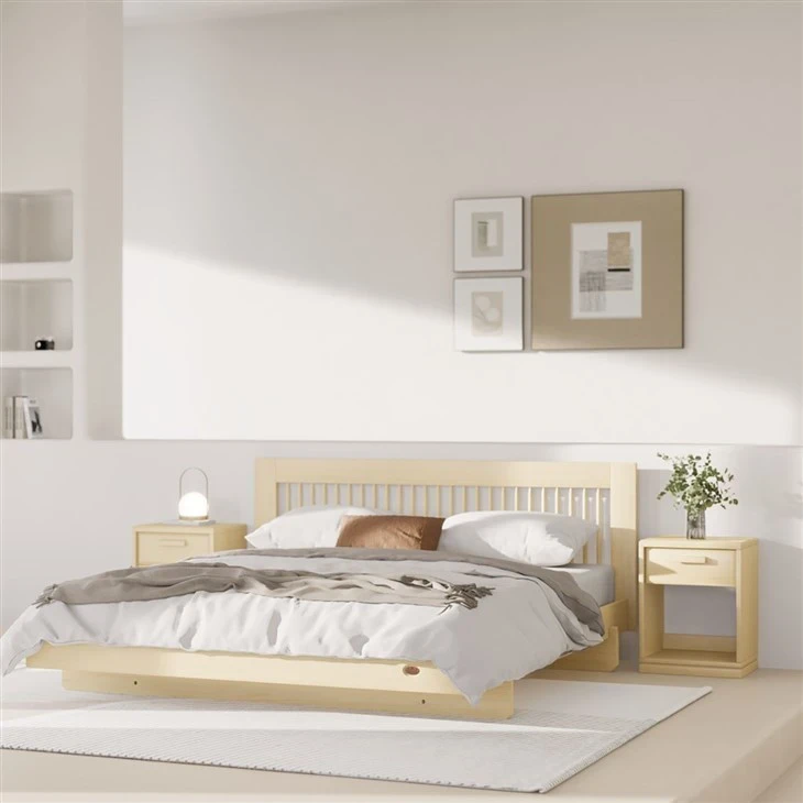 Solid Wood King Bed high quality